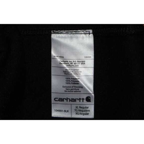 Carhartt Fleece Pullover Men's XL Black Relaxed Fit Sherpa Lined Model 104991 - Picture 6 of 7